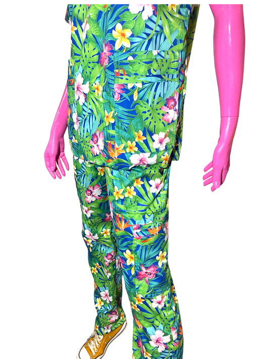 Australian Made Scrub Set- Tropical Flowers