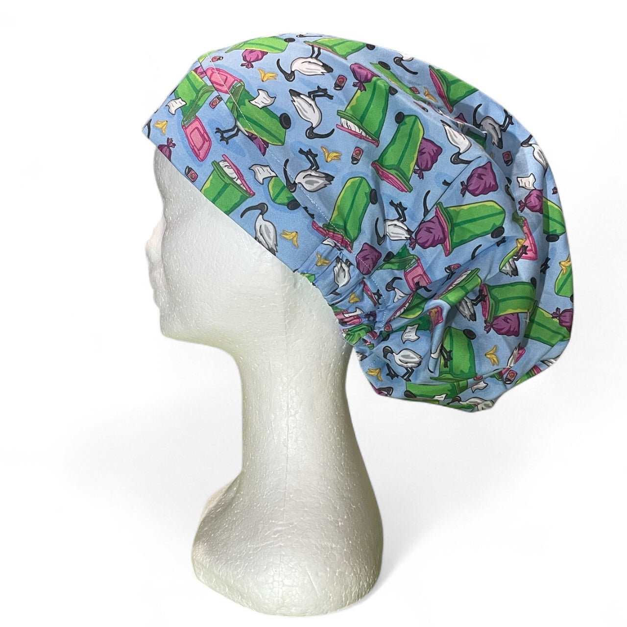 Australian Made Scrub Cap Bouffant Style- Bin Chickens