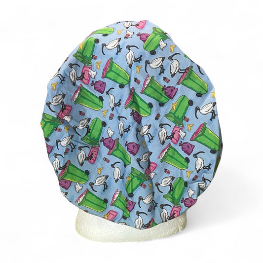 Australian Made Scrub Cap Bouffant Style- Bin Chickens
