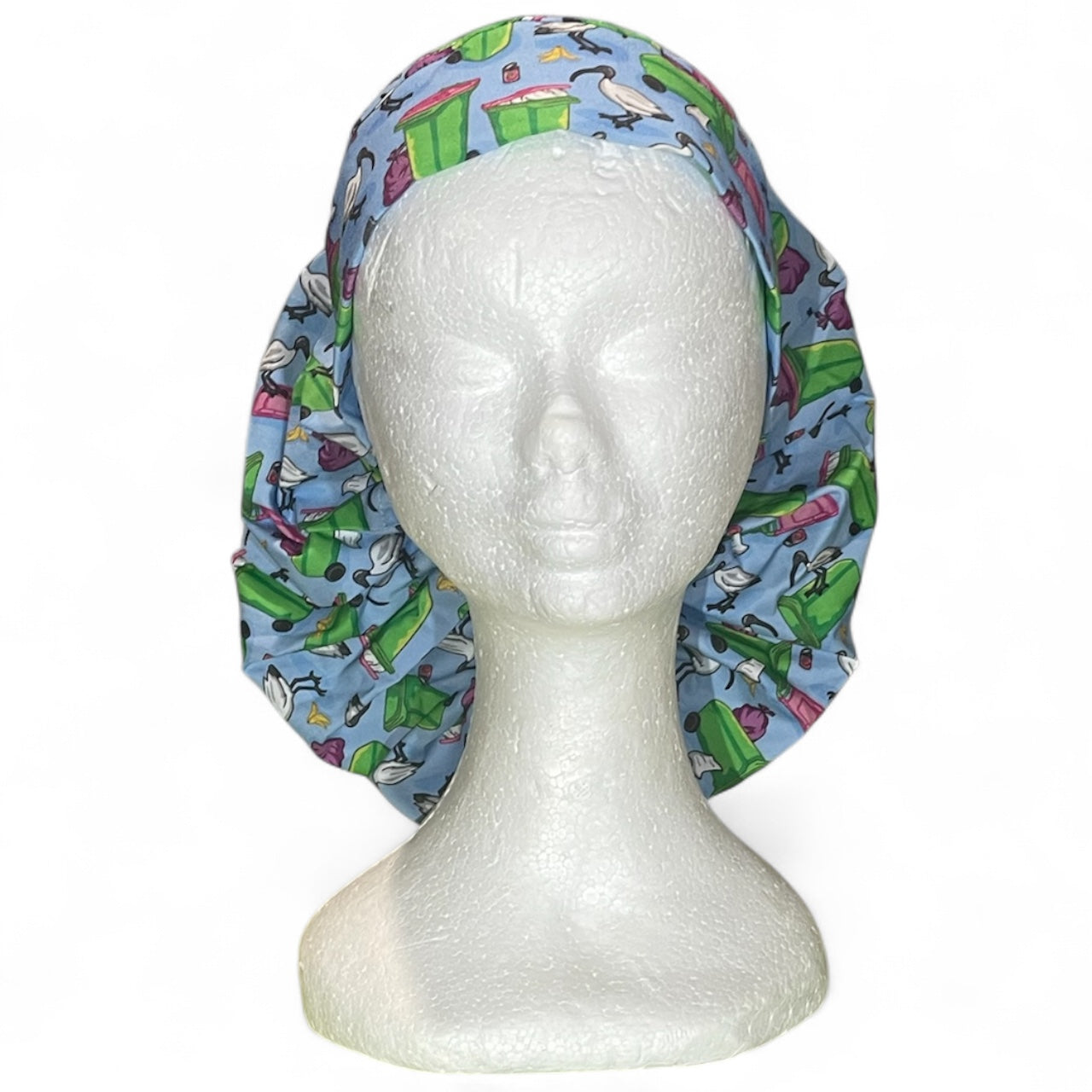 Australian Made Scrub Cap Bouffant Style- Bin Chickens