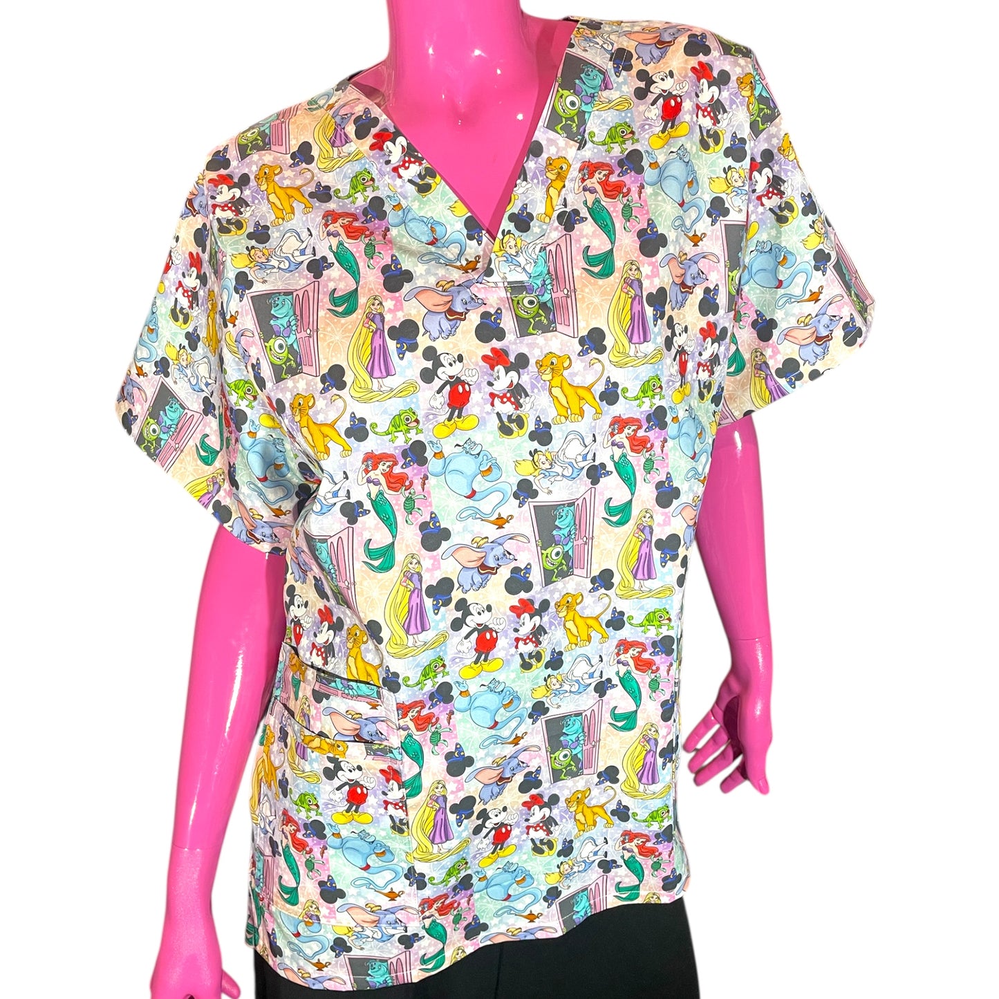 Australian Made Scrub Top- Nostalgic Characters