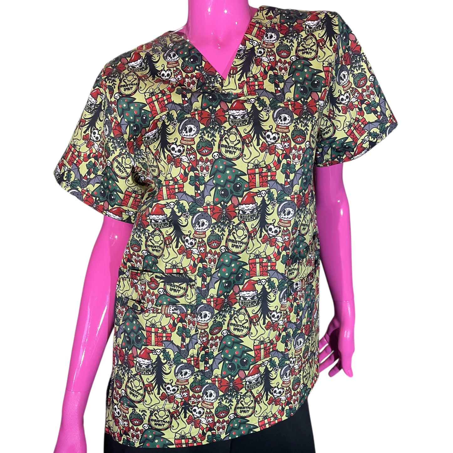 Australian Made Scrub Top- Summon the Christmas Spirit