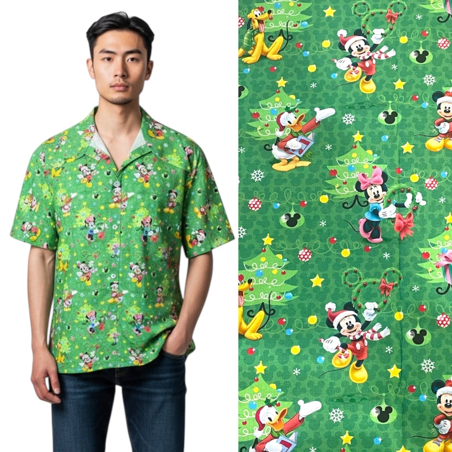 Button Shirt- House of Mouse Christmas