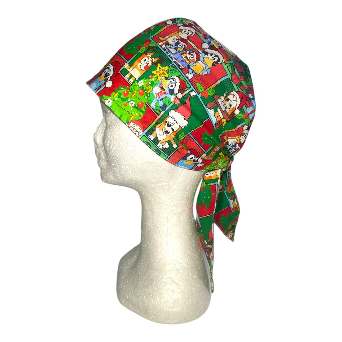 Australian Made Scrub Cap- Christmas Bluey Patches