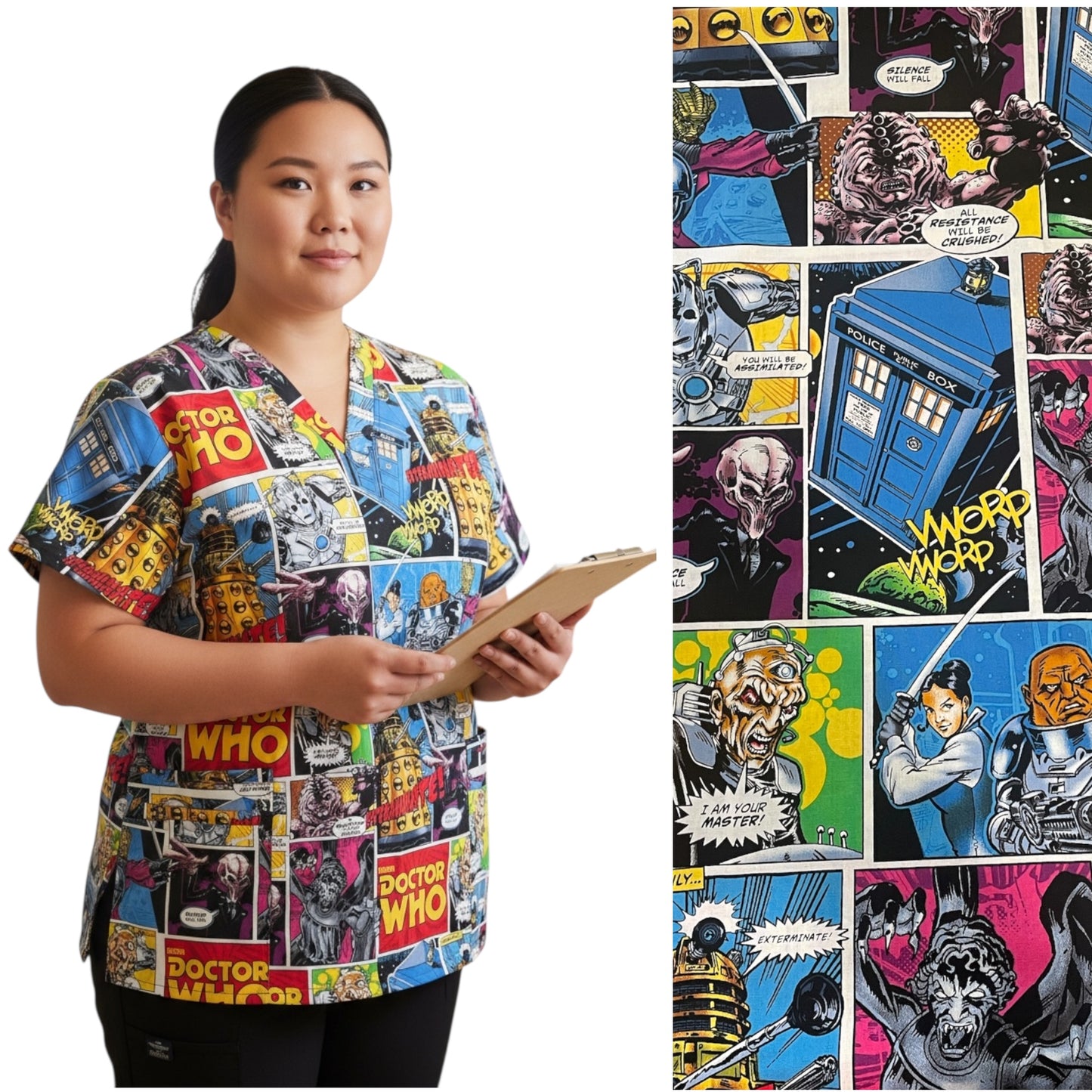 Scrub Top- DrWho