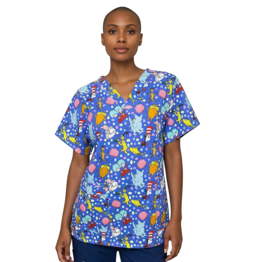Scrub Top- Seuss Favorites