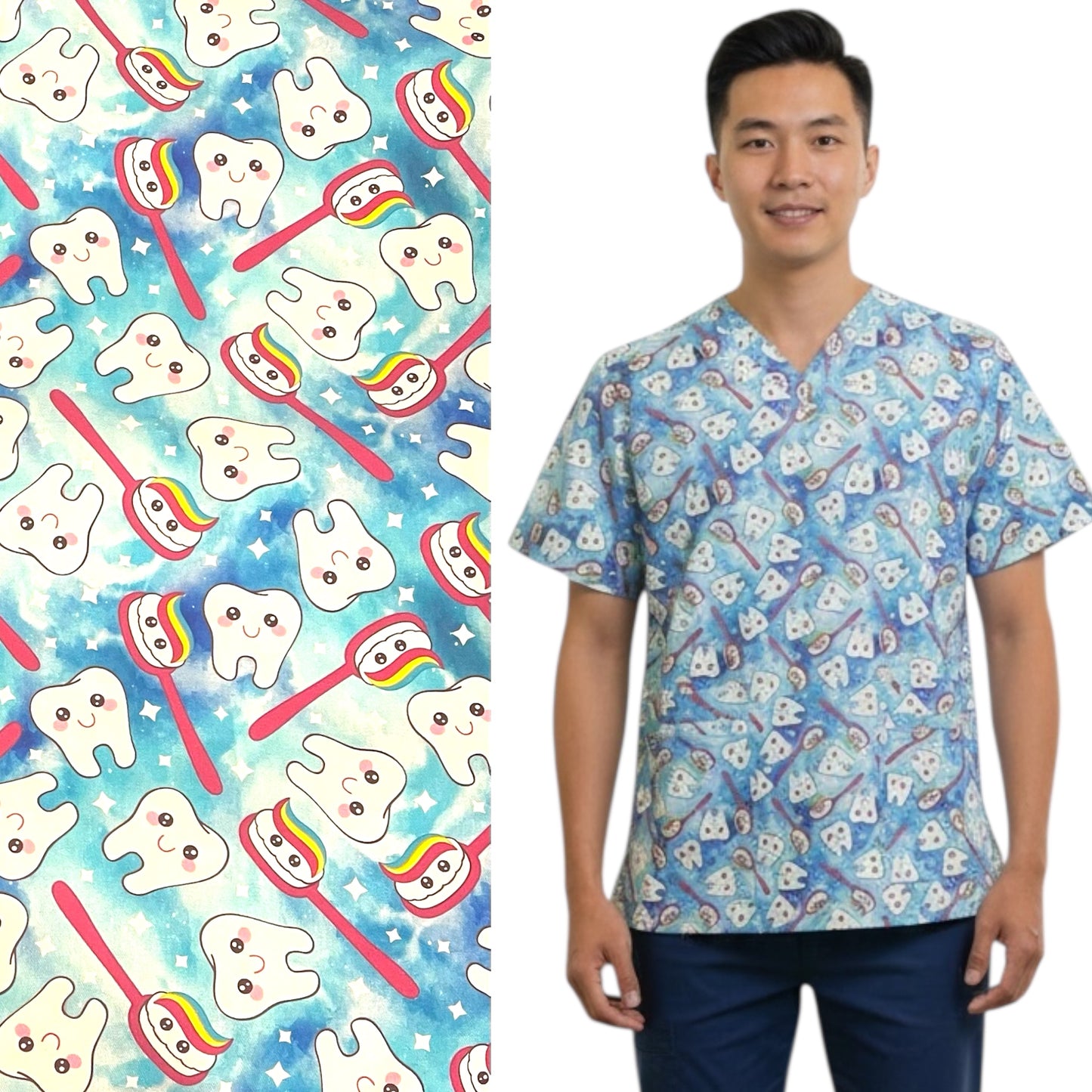Scrub Top- Dental fun