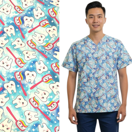 Scrub Top- Dental fun