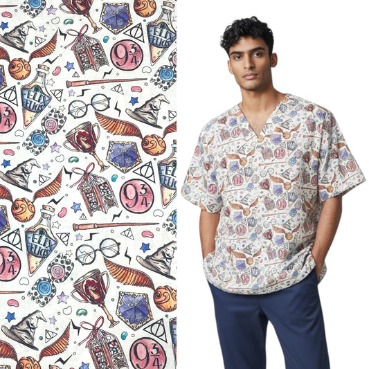 Scrub Top- Potter Icons