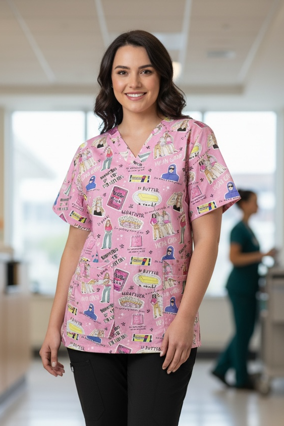 Australian Made Scrub Top- Mean Girls