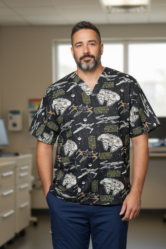 Scrub Top- StarWars Ships
