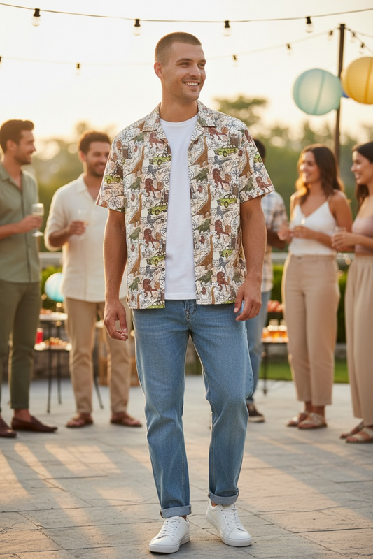 Australian Made Button Shirt- Jurassic Park