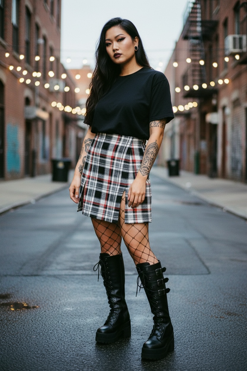 Australian Made Mini Skirt- Eden Skirt- Black and Grey