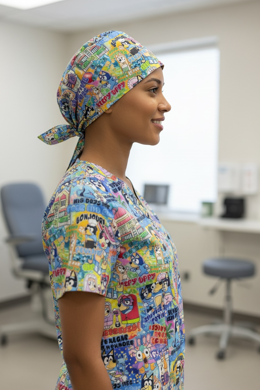 Australian Made Scrub Cap- Bluey Family