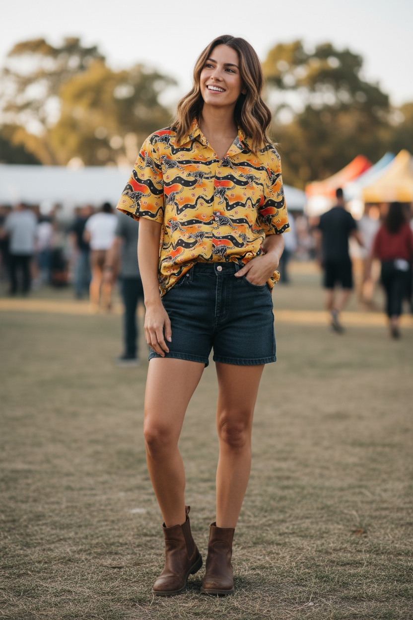Australian Made Button Shirt- Outback Roos
