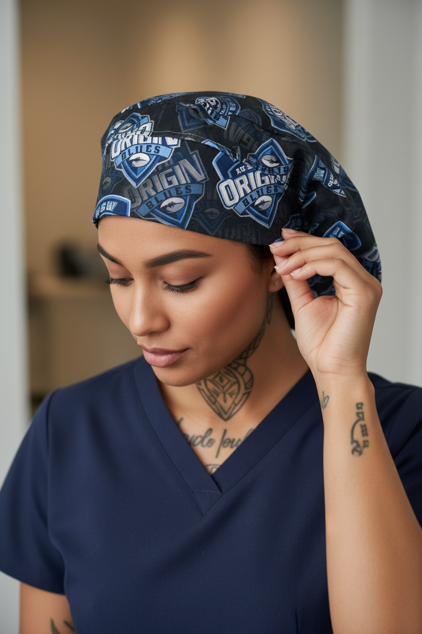 Scrub Cap Bouffant Style- NSW Blues