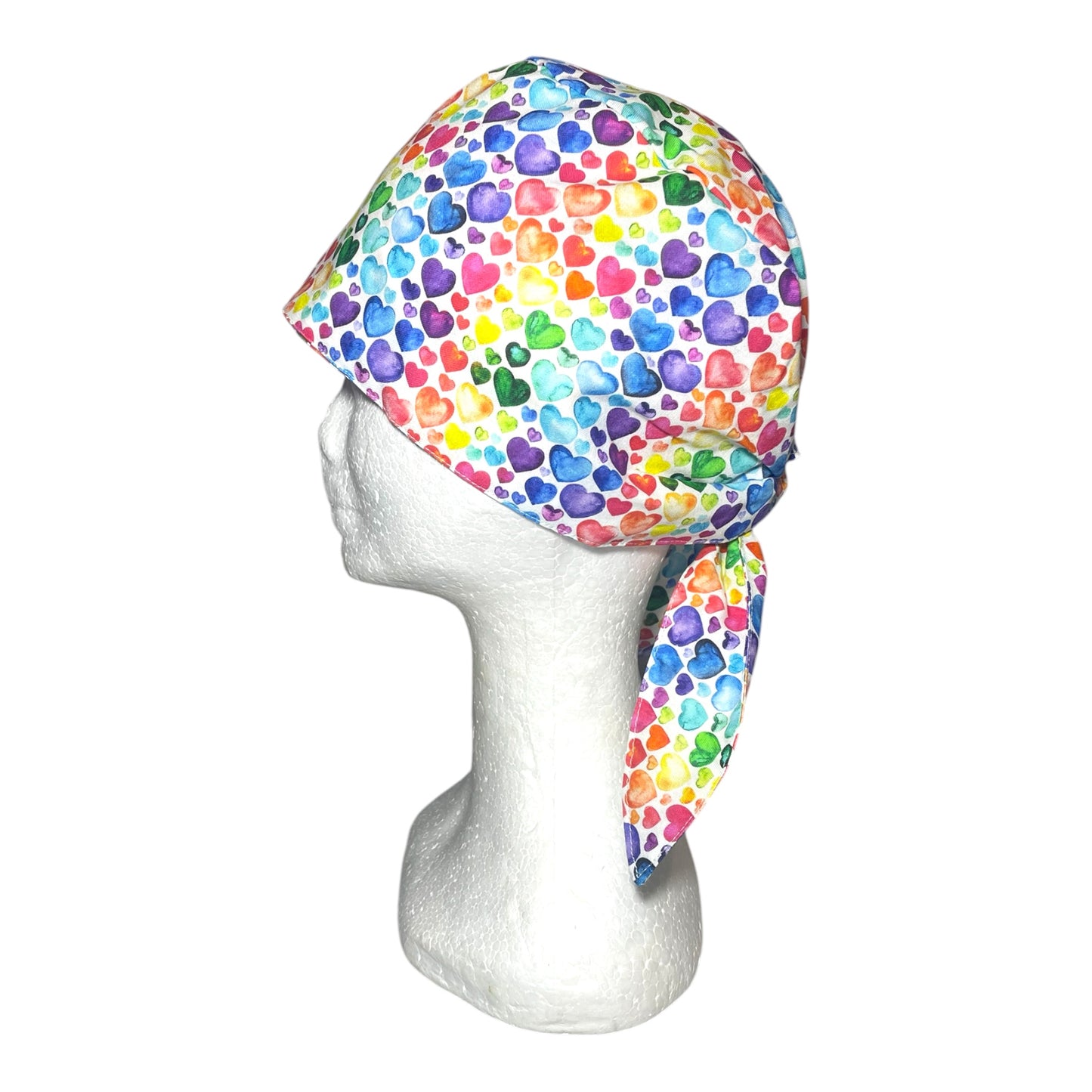 Scrub Cap- Rainbow Hearts