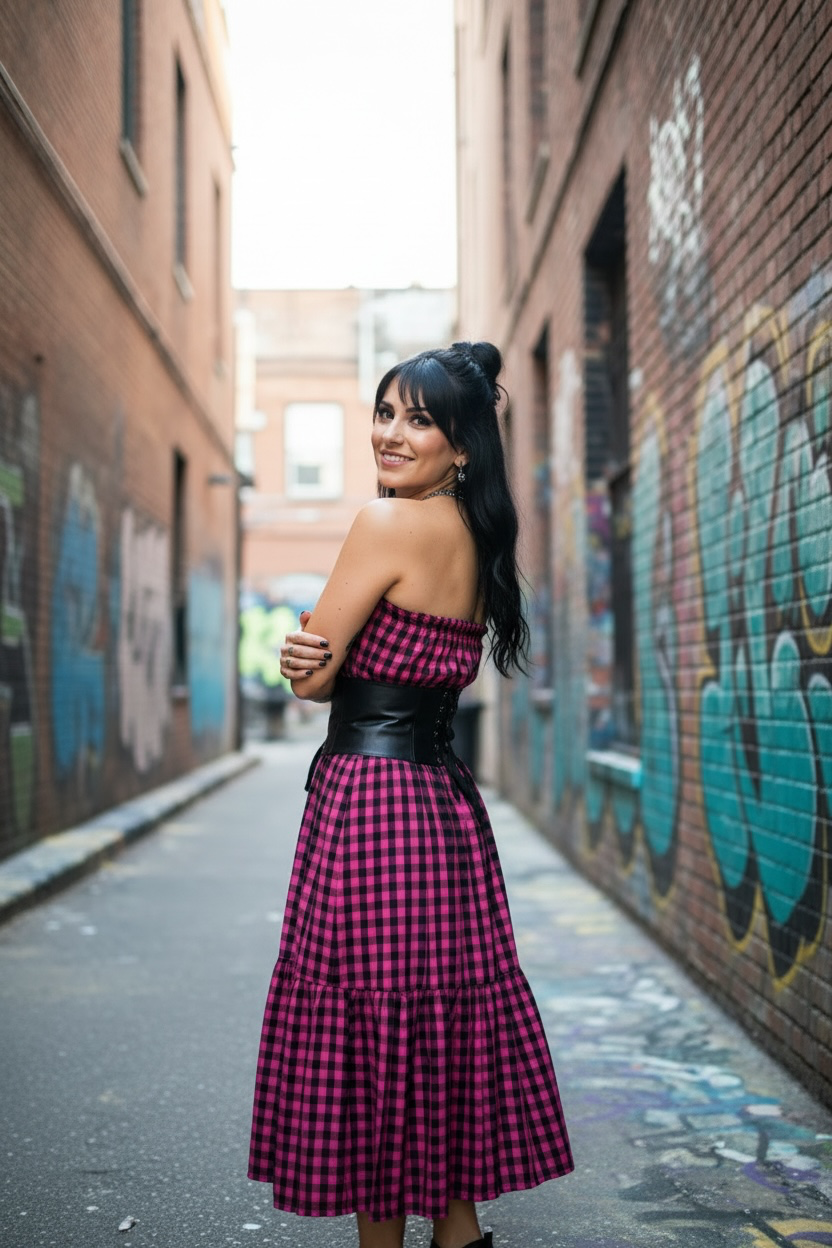 Ascension Maxi Skirt- Pink and Black