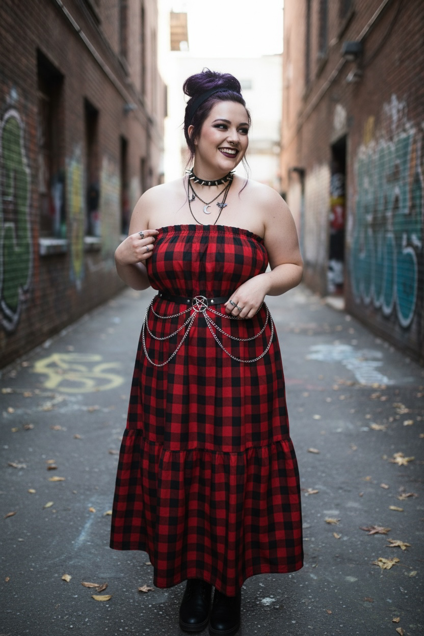 Ascension Maxi Skirt- Red and Black