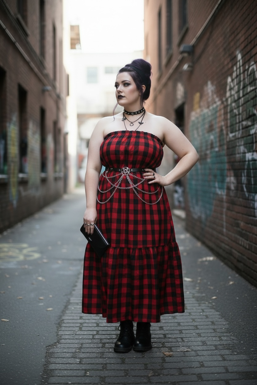 Ascension Maxi Skirt- Red and Black