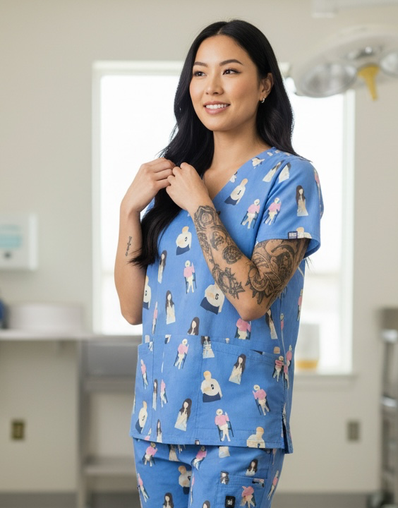 Australian Made Scrub Top- Kath And Kim